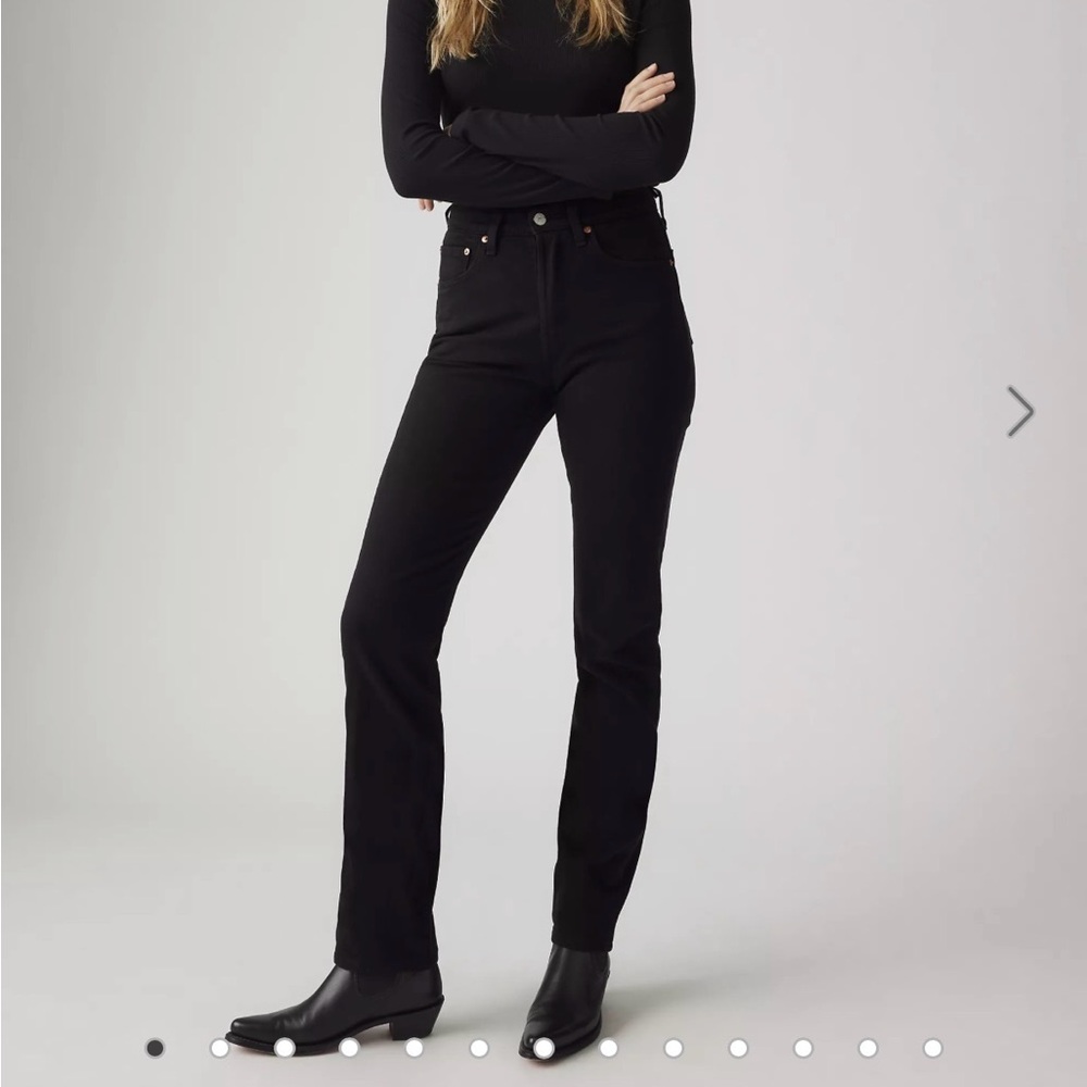 Levi's 501Black Straight Leg Jeans for Women